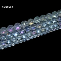 free shipping faceted glass quartzs crystal natural stone beads for jewelry making charm diy bracelet necklace 681012 mm