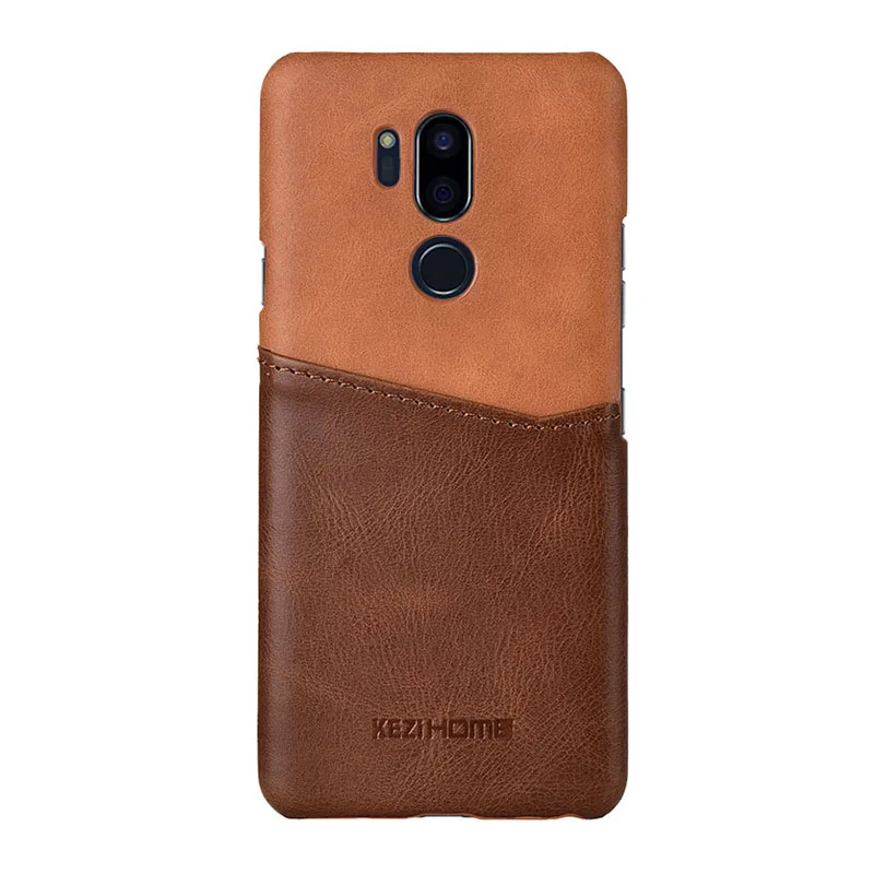 Чехол для LG G7 KEZiHOME из натуральной кожи жесткий чехол накладка двух цветов ThinQ с