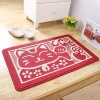 kawaii welcome floor mats animal cat printed bathroom kitchen carpets doormats cat floor mat for living room anti slip tapete