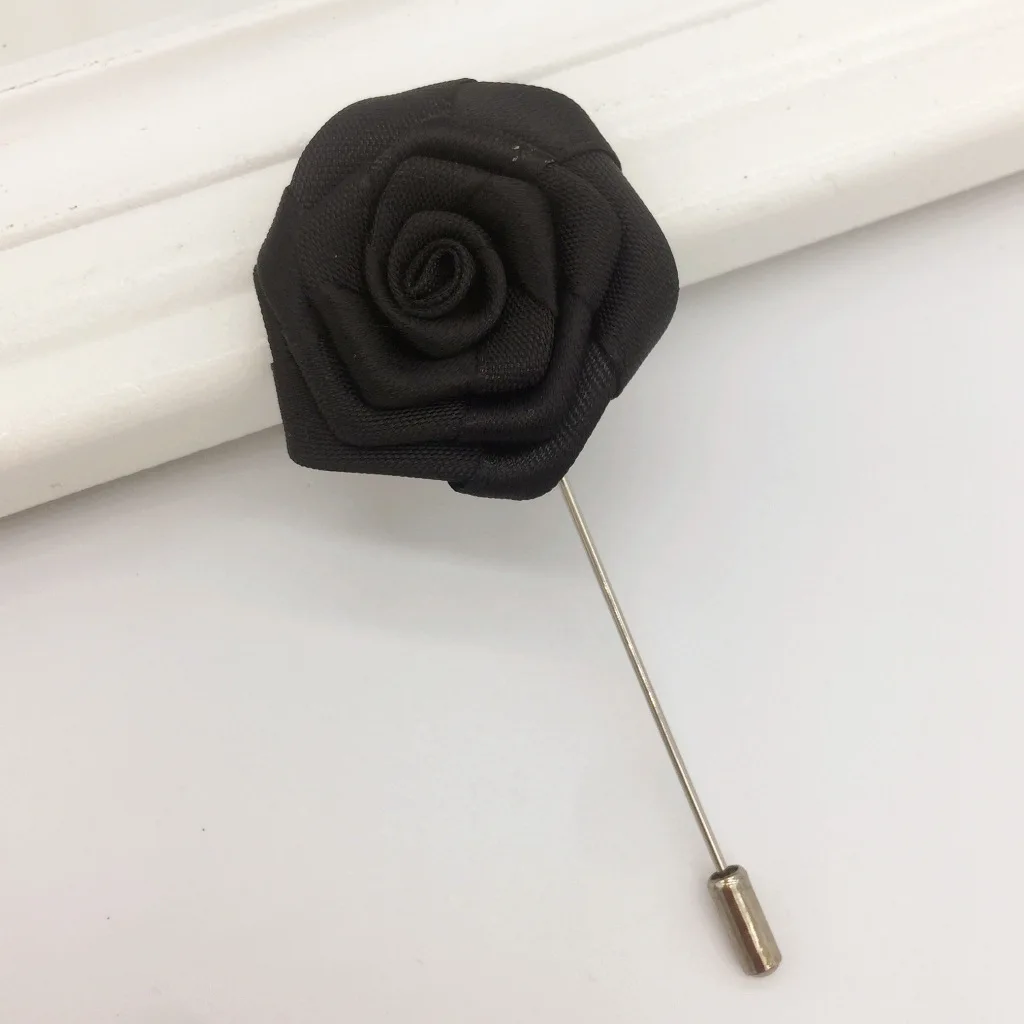 Lapel Pins Rose Brooches Badges Gifts For Men Women Jewelry Pincushion Long Man Suit Double-deck Brooch Bouquet Bridegroom | Украшения и