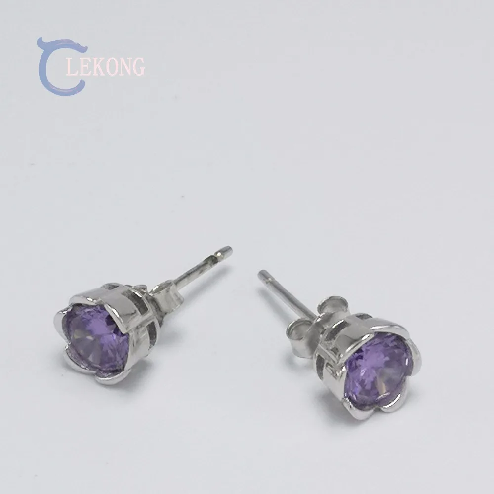 Женские серебряные серьги гвоздики Lekong rose 925|Серьги| |