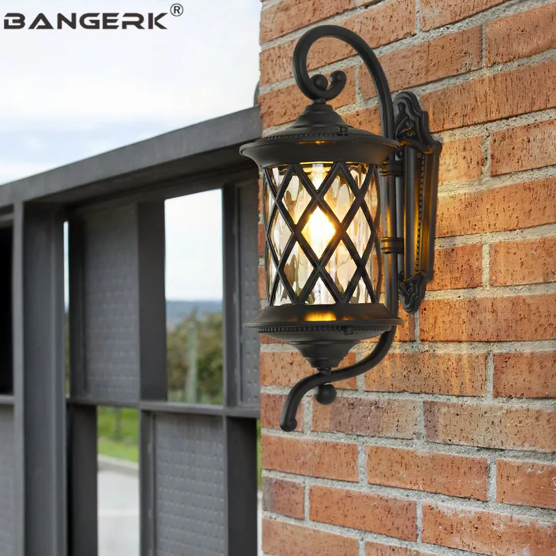 Antique Outdoor LED Wall Lamp Waterproof Rust-proof Porch Lights Aluminum Lighting Sconce lamps Garden Balcony Luminaire | Лампы и