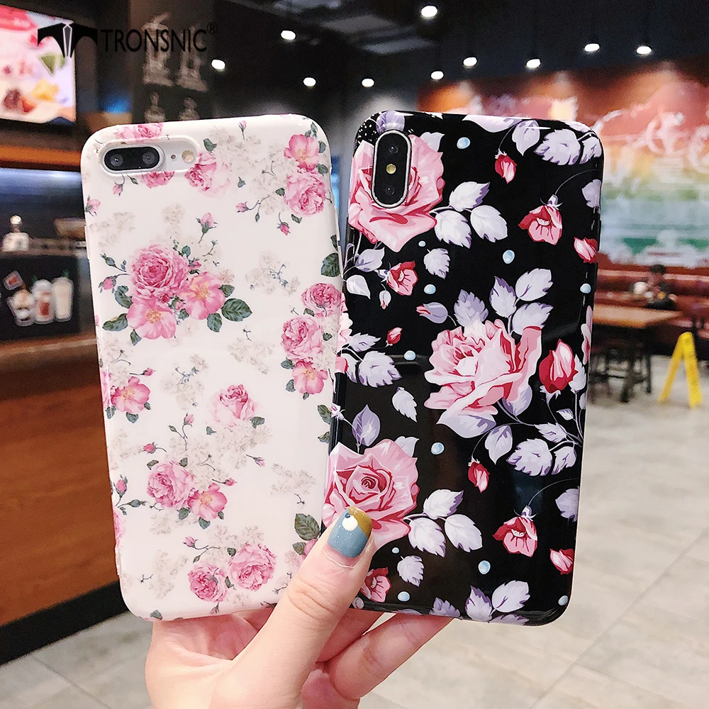 TRONSNIC чехол для iPhone X XS MAX XR черное Закаленное стекло Защитная пленка для iPhone 6s 7 8 Plus роскошное переднее стекло
