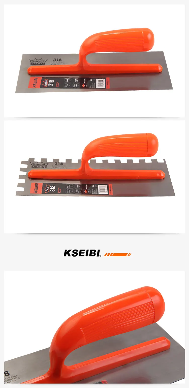 KSEIBI 28x12cm штукатурный чистовой шпатель стальное лезвие ABS пластиковая ручка плоская для гладкой отделки#281905