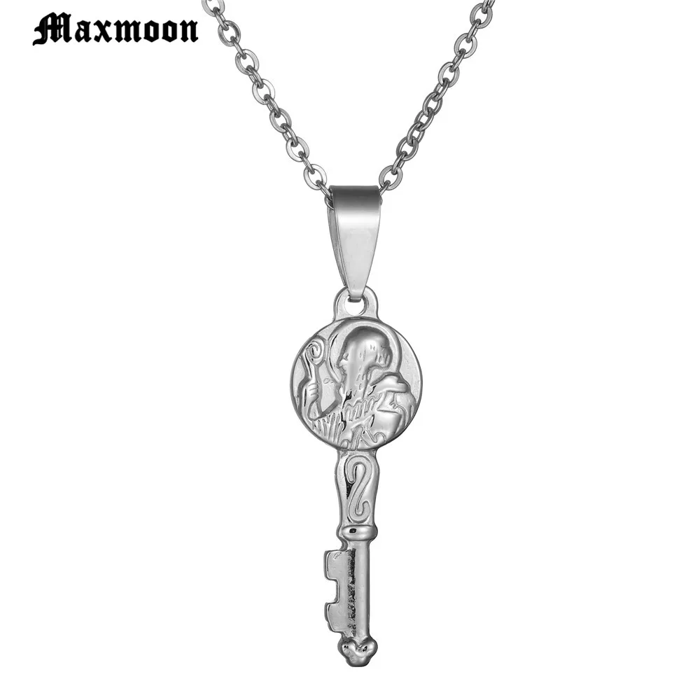 Maxmoon Saint Benedict Exorcism медаль католический крест ожерелье с подвеской в виде ключа