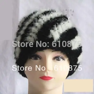 Женские осенние шапки из меха норки 100% толстые облегающие женские зимние