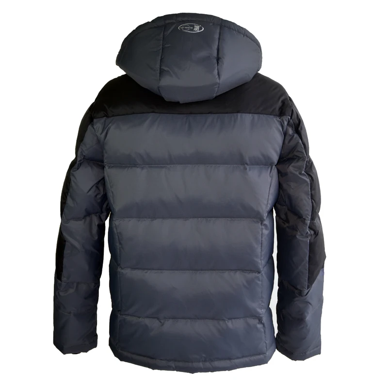 TIGER FORCE Men Fashion Down Jacket 70% White Duck Winter Warm Hooded Coat Patchwork Rib Cuff Free Shipping D-473 | Мужская одежда