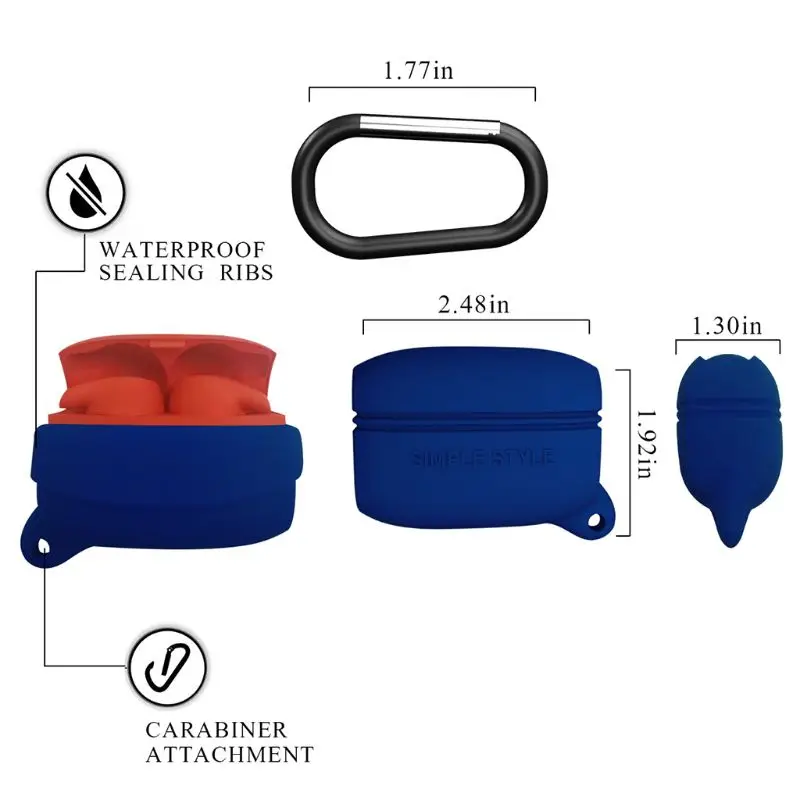 

Anti-shock Flexible Silicone Comprehensive Protective Case Full Cover for Jabra Elite Active 65t Earphone Accessories