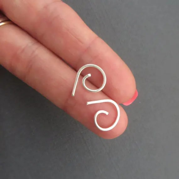 PINJEAS крошечные серьги-кольца без рукавов ручная работа минимализм модные