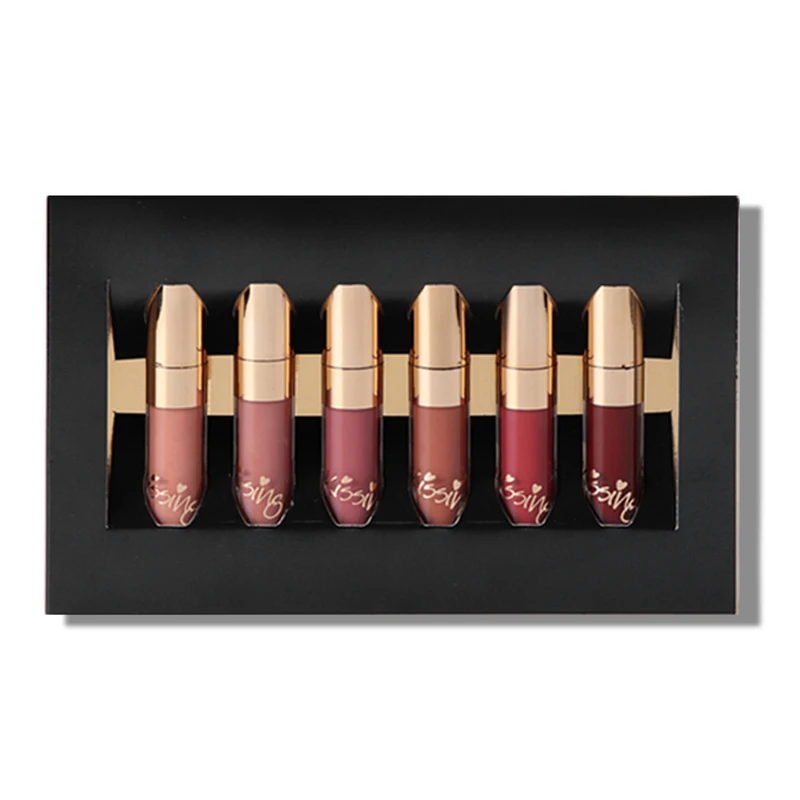 Матовый жидкий блеск для губ Beauty Glazed 6 шт./компл. длинный бриллиант макияжа набор