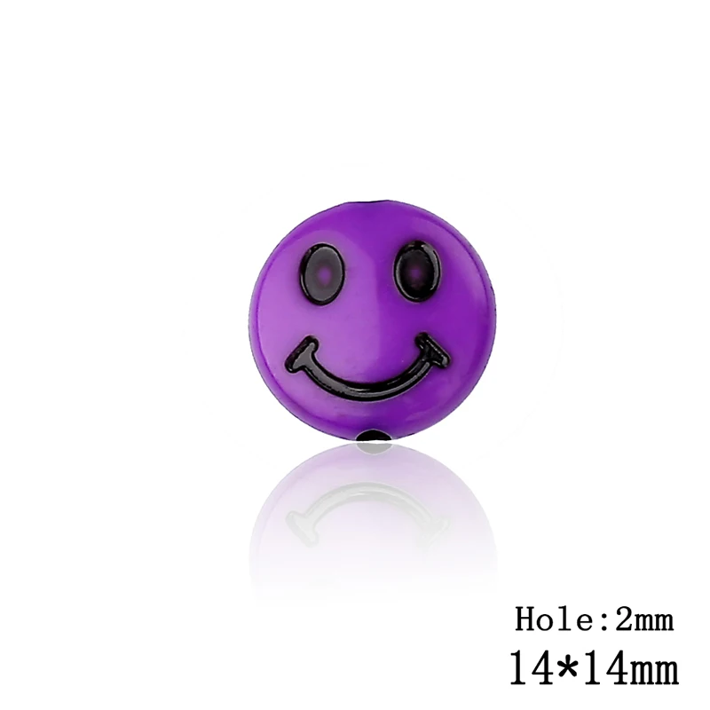 Хит продаж 50 шт. разноцветные акриловые бусины подходят для браслетов сделай сам