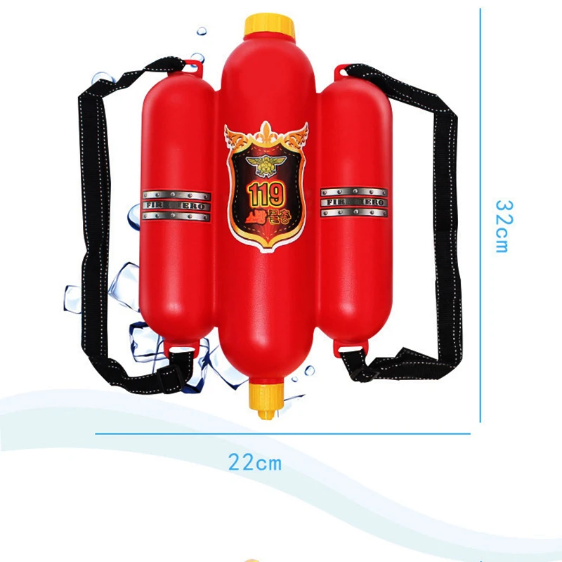 Водяной пистолет рюкзак пожарный летние пляжные игры Косплей пожарный Игрушки Пожарный вечевечерние водные игрушки для детей от AliExpress WW
