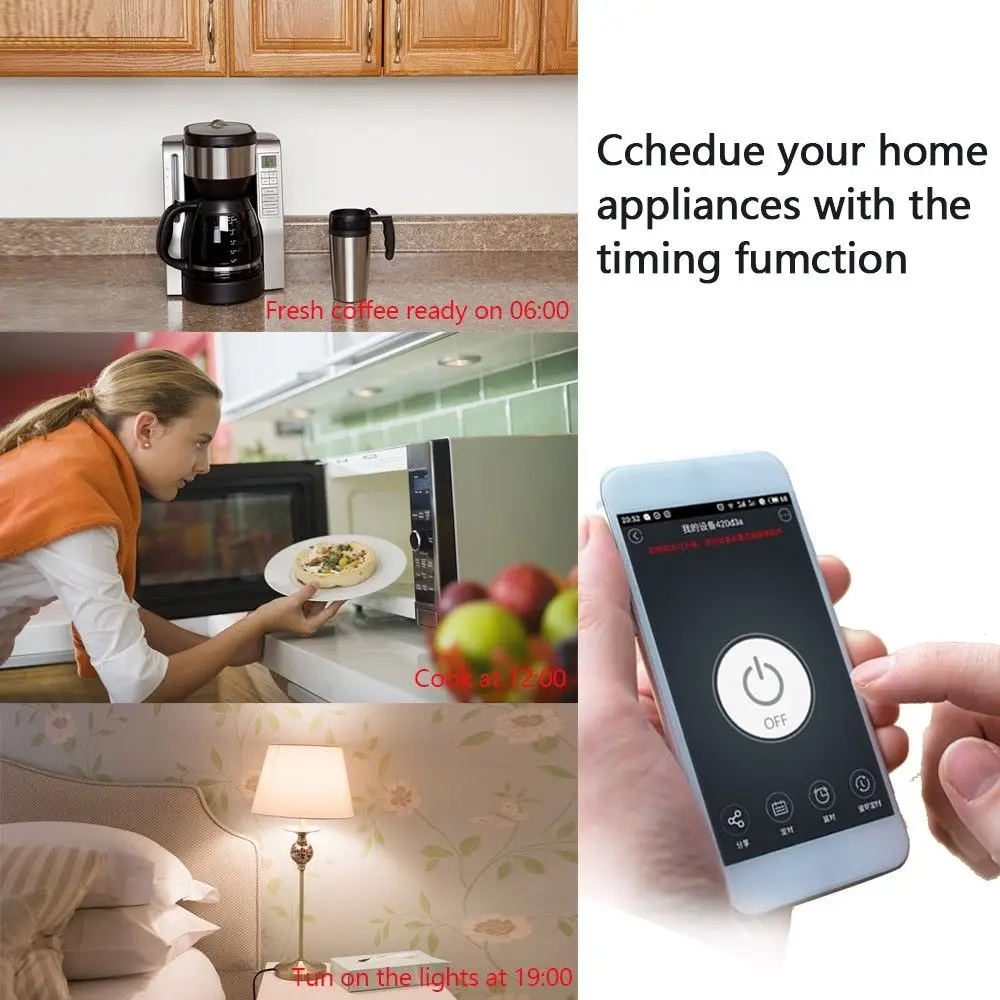 Ewelink Wi-Fi розетка Smart 2-USB 10A розетка FR UK US EU разъем приложение дистанционное управление для Alexa Google Home IFTTT интеллектуальная розетка