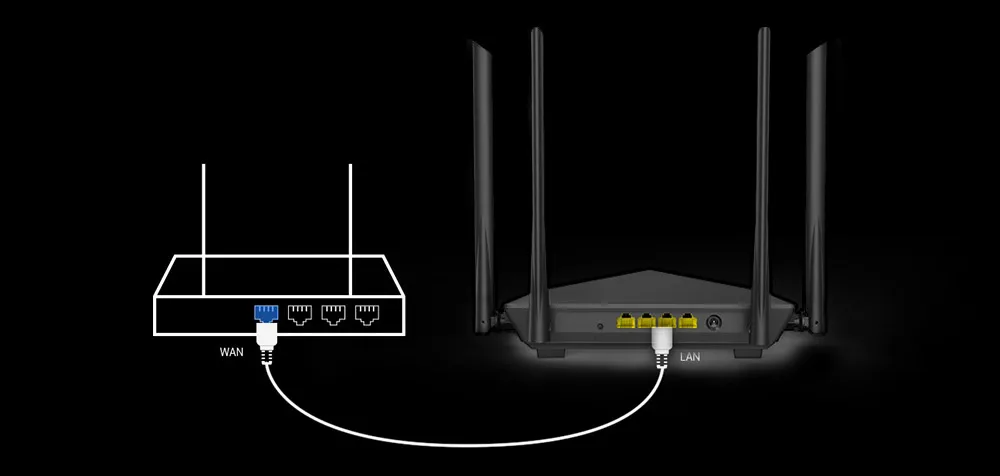Tenda AC10 1200 Мбит/с беспроводной Wi-Fi маршрутизатор, 1 ГГц cpu+ 128 М DDR3, 1WAN+ 3LAN гигабитные порты, 4* 5dBi антенны с высоким коэффициентом усиления, умное управление приложением