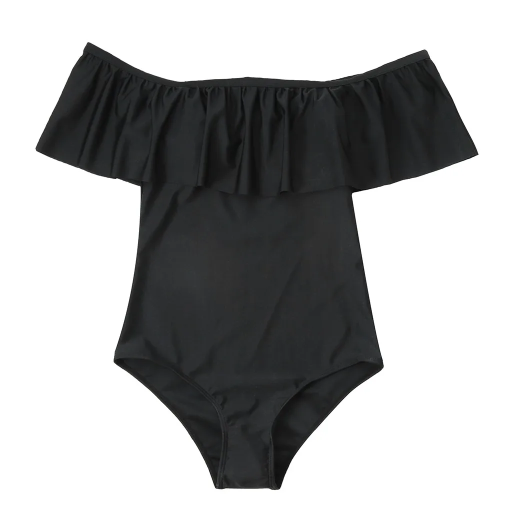 2019 купальники для беременных женщин танкини однотонные с оборками женский