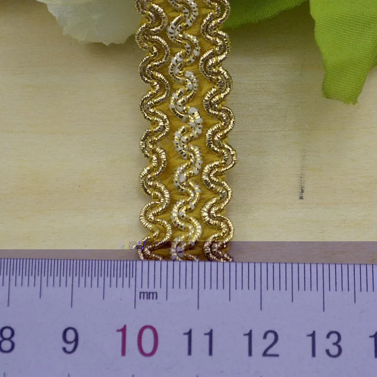 5 метров кружевная отделка ткань шитье кружево золотой серебряный