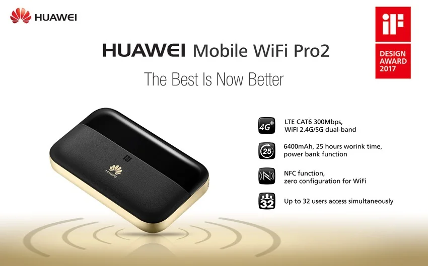 huawei WiFi 2 Pro E5885 3g 4G LTE FDD TDD беспроводной карманный WiFi роутер с портом Ethernet 6400 мАч Внешний аккумулятор