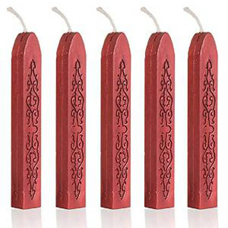 

5pcs Cute Square Candle Wax with Wick Sealing Wax Stick for Home Party Festival Candlelight Dinner Hogard JY20