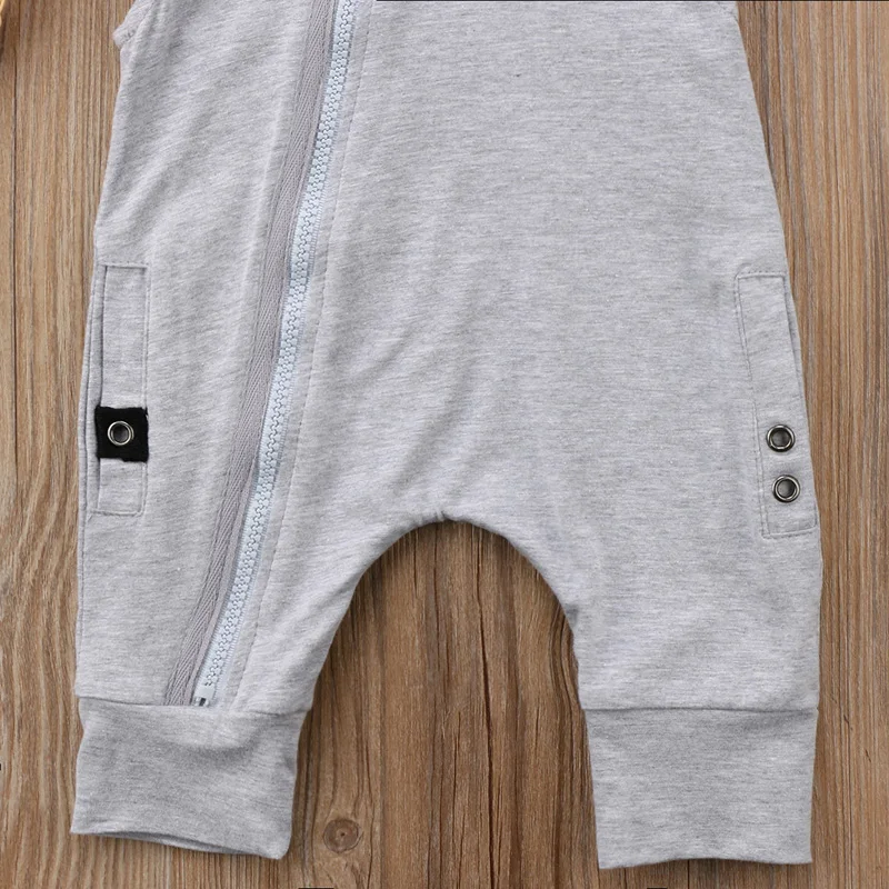 Детский хлопковый комбинезон на молнии без рукавов пуговицах|baby clothes|baby clothes