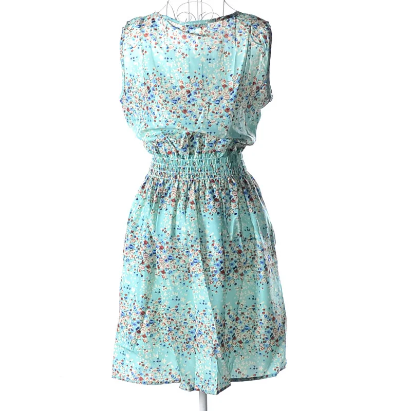 Женское шифоновое платье футляр с принтом без рукавов лето 2019|dress for|tank dressdress for women