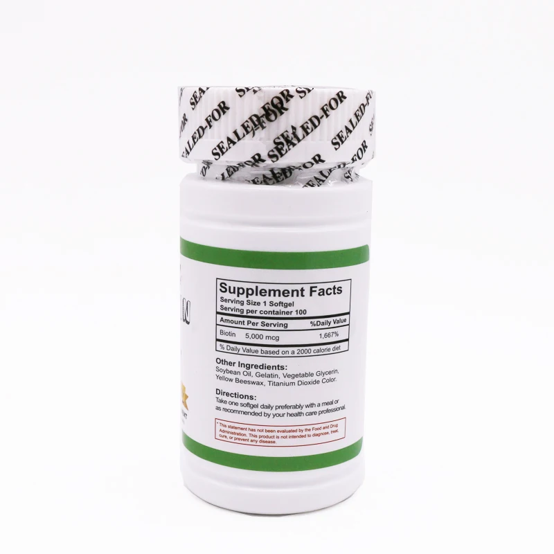 3 bottles Biotin 5000 mcg Max Strength Hair Skin and Nails Support |