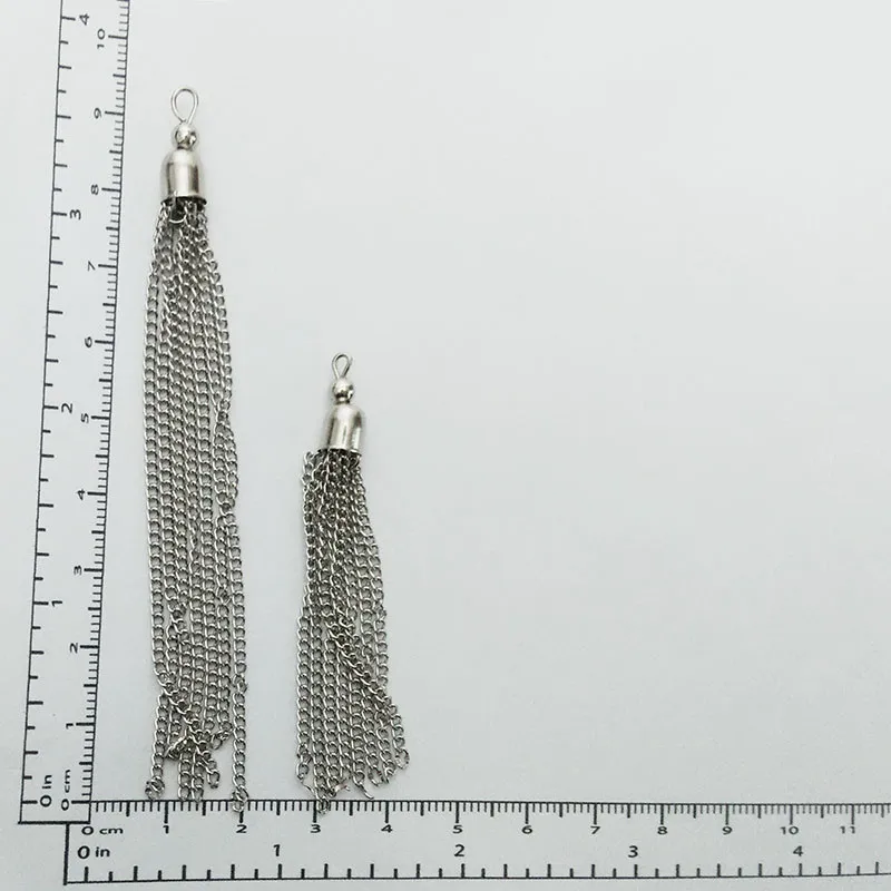 Компонент металлические цепи кисточкой Выводы Подвески кисточки серьги колье