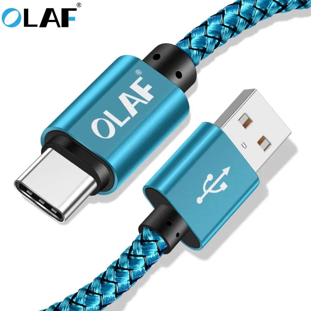 Олаф USB-C usb type-C кабель 3 м 2 м 5 в 2,4 А кабель для быстрой зарядки для samsung s9 s8 note 8 9 huawei xiaomi mi6 mi 8 oneplus type-c