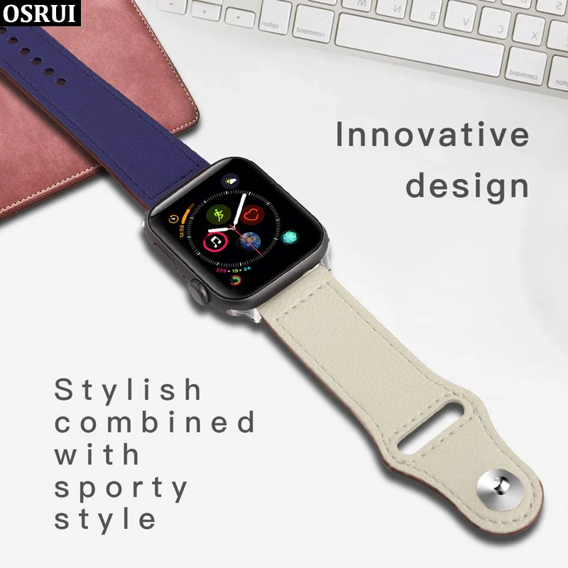 Ремешок для apple watch 42 мм, 38 мм, 44 мм, 40 мм, correa iwatch 3/2, кожаный браслет на запястье, ремень, pulseira, apple watch 4, аксессуары