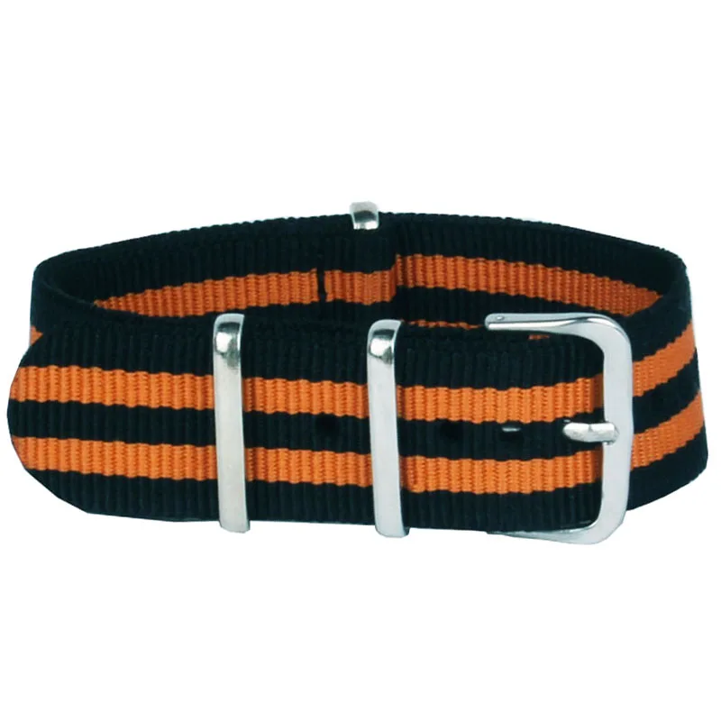 18 20 22 24 mm Multi Color Black Orange Army Sports nato fabric Nylon watchbands Watch Strap accessories Bands Buckle belt 22mm | Наручные