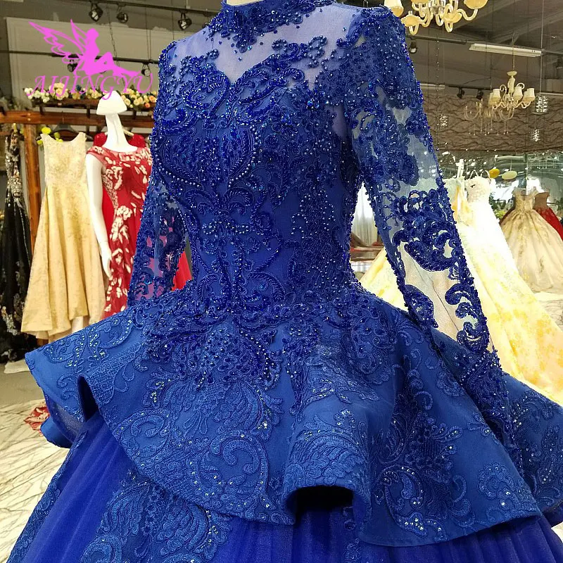 

AIJINGYU Romantic Bridal Wedding Dresses Muslim Sexy Ready Made Vintage Special Occasion Gown Belts Vintage Wedding Dress