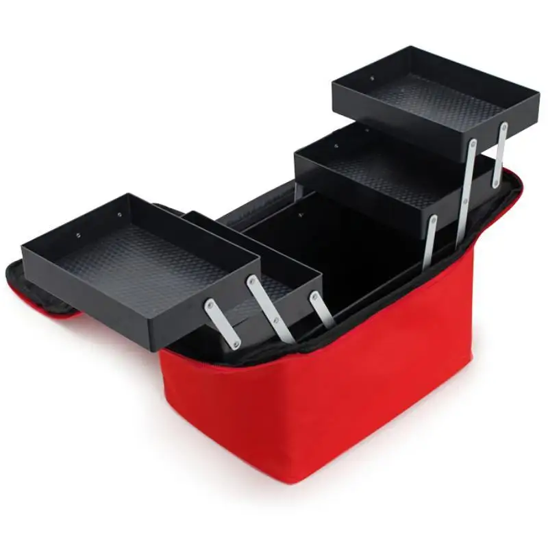 Большая профессиональная косметичка для женщин органайзер макияжа многослойная