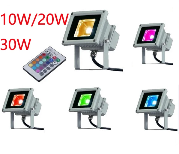 6 шт./лот 10 Вт 20 30 RGB белый/теплый белый Светодиодный прожектор AC85 265v