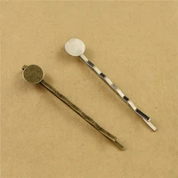 30pcslot rhodium antique bronze hairpins barrettes fit 8mm hair jewelry for women wedding hairpins jewelry accessories