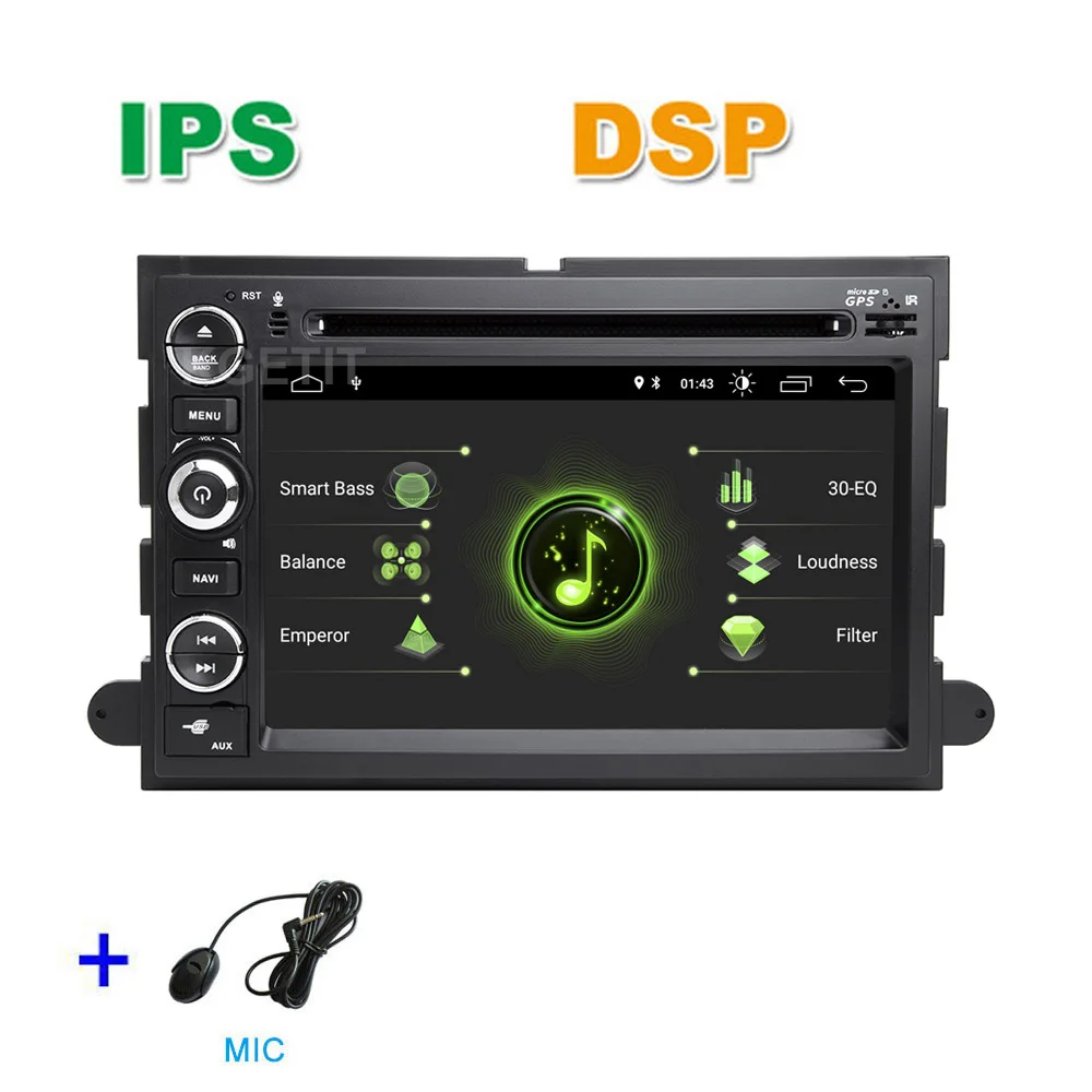 DSP - MIC DSP ips Android 10 dvd-плеер для автомобиля Ford 500/F150/Explorer/Edge/Expedition/Mustang/fusion/frestyle Wifi BT Радио gps - Цвет: DSP - MIC