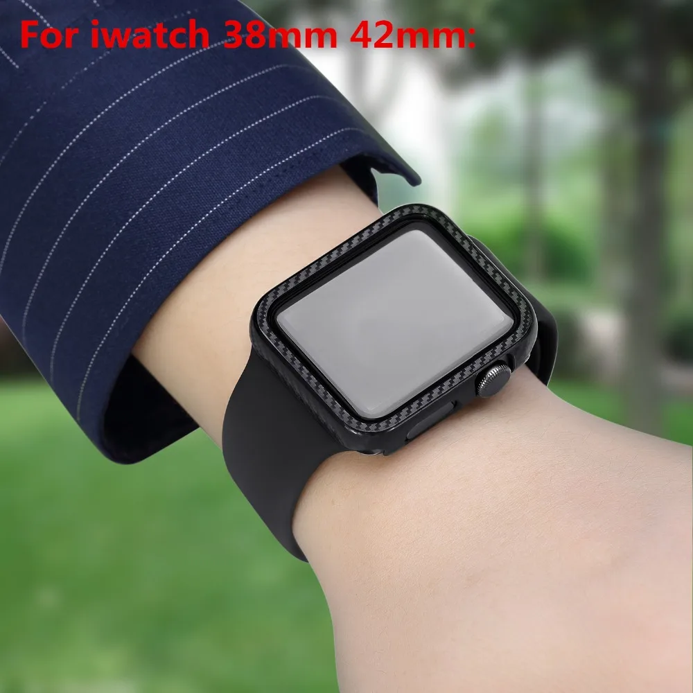Ультратонкий чехол YUKIRIN из углеродного волокна защитная рамка для Apple Watch Series 5 4 3 2