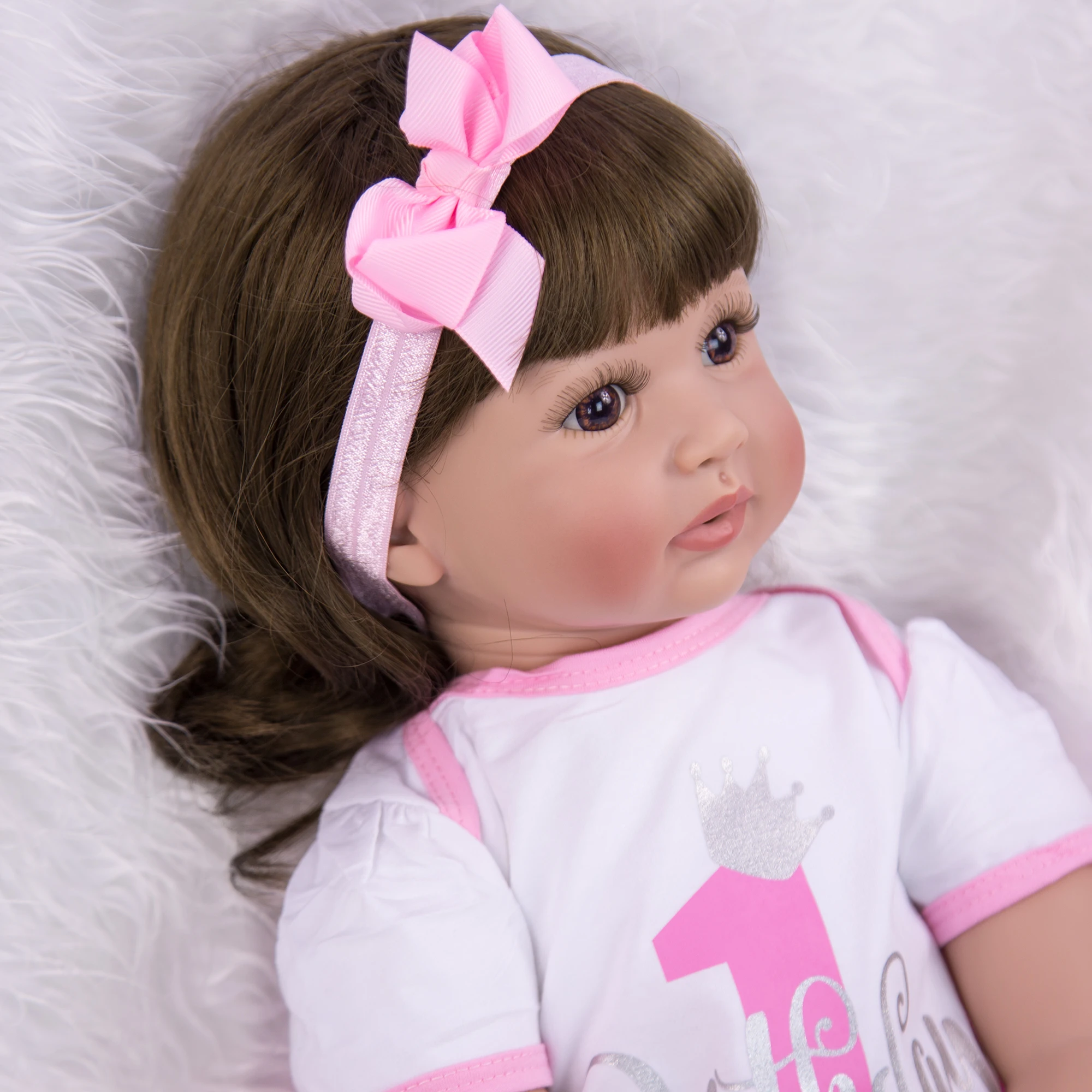 

KEIUMI 24 Inch Soft Silicone Vinyl Reborn Baby Doll Toddler Lifelike Reborn Menina Bonecas Kids Playmate Birthday Surprise Gifts