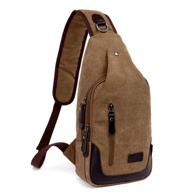Мужская нагрудная сумка Холщовый Рюкзак мужские дорожные сумки винтажный рюкзак