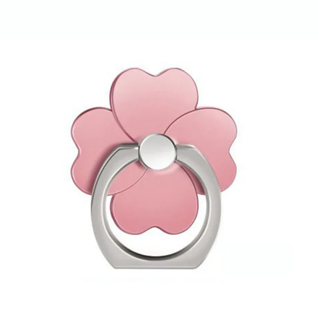 Rose Four Clover Кольцо на палец, подставка для мобильного телефона, смартфона, держатель для iPhone X, 8, 7, 6, 6S Plus, 5S, смартфон, IPAD, MP3, автомобильный держатель, подставка для samsung - Цвет: Rose Four Clover