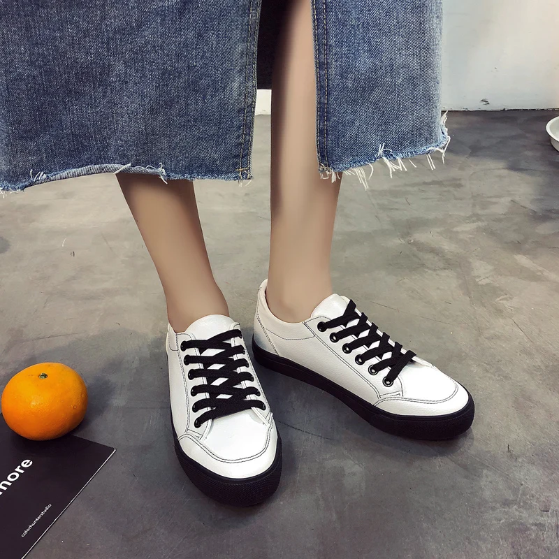 Женская обувь коллекция 2018 года весна осень новая Вулканизированная лоферы