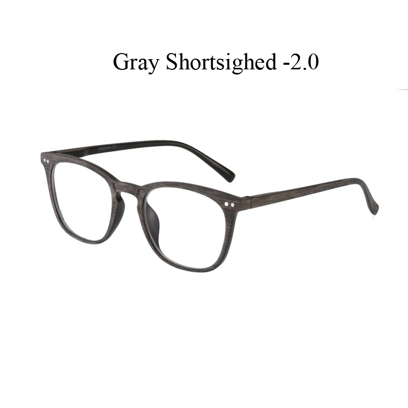 gray myopia 2.0 Zilead имитация дерева готовое солнце фотохромные близорукость для женщин и мужчин близорукие очки солнцезащитные очки 0to-4.0 унисекс - Цвет оправы: gray myopia 2.0