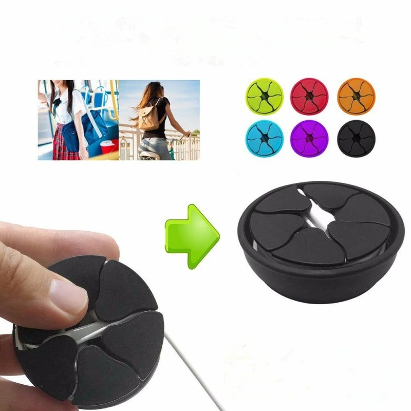 Силиконовый мини-держатель для наушников Жесткий Чехол переноски намотка