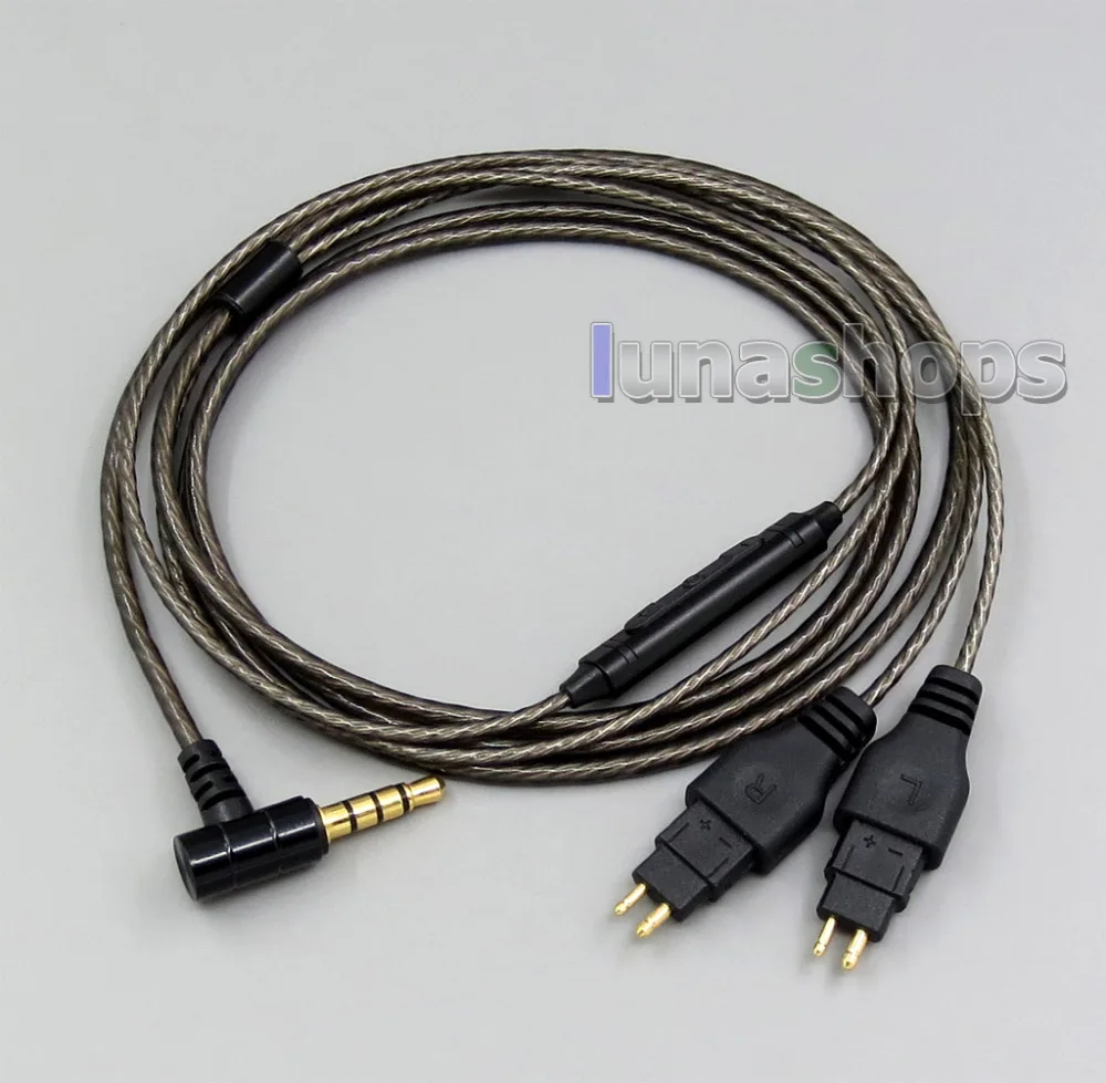 

Shielding Mic Remote Pure Silver Plated Earphone Cable For Sennheiser HD580 HD600 HD650 HDxxx HD660S HD58x HD6xx LN006161