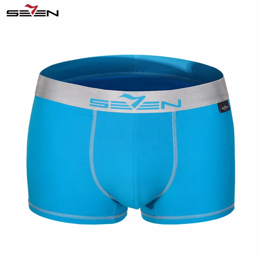 Seven7 Brand Boxershorts Men Cotton Long Underwear Male Sexy Masculina Cueca Boxers Short 3pcs/Set Plus Size XXXL 5XL 113F08040