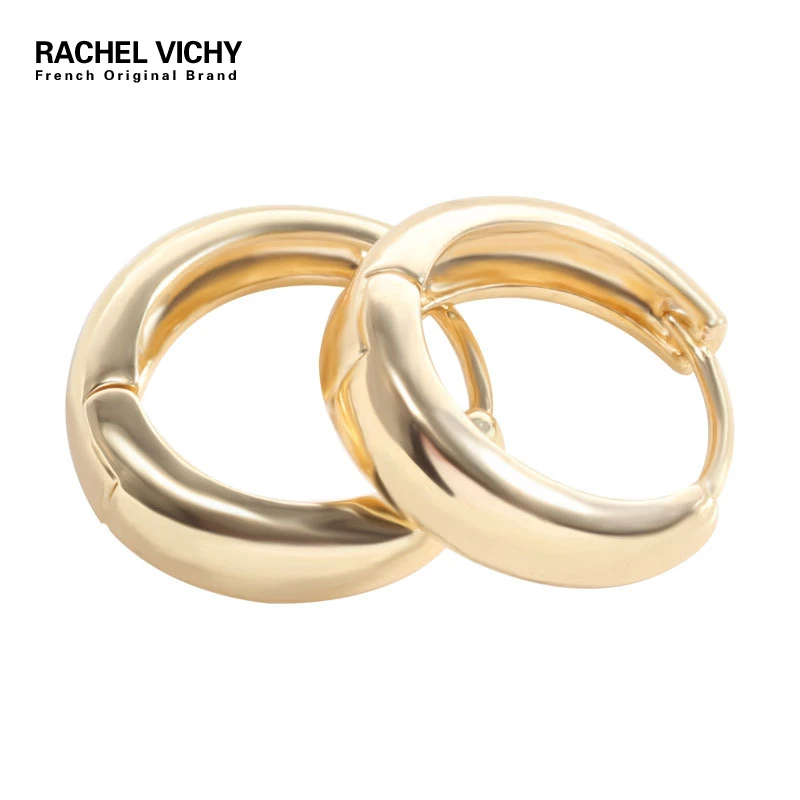 RACHEL VICHY модные серебряные серьги золотого цвета маленькие круглые кольца со