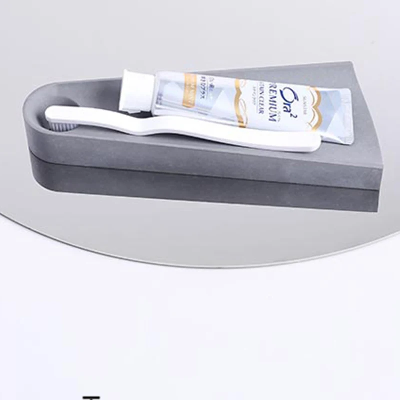 tray Цементный держатель для зубных щеток, форма, мыльница, многофункциональный лоток для хранения, форма, бетон, продукты для ванной комнаты, вешалка для ювелирных изделий, силиконовая форма - Цвет: tray