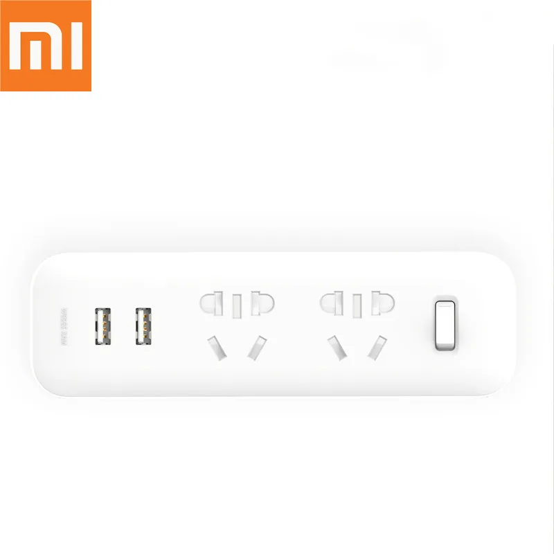 Новое прибытие Xiaomi Мини Мощность полосы конвертер Портативный Подключите зарядное устройство адаптер для Офис 5V 2.1A 2 гнезда USB для быстрой зарядки