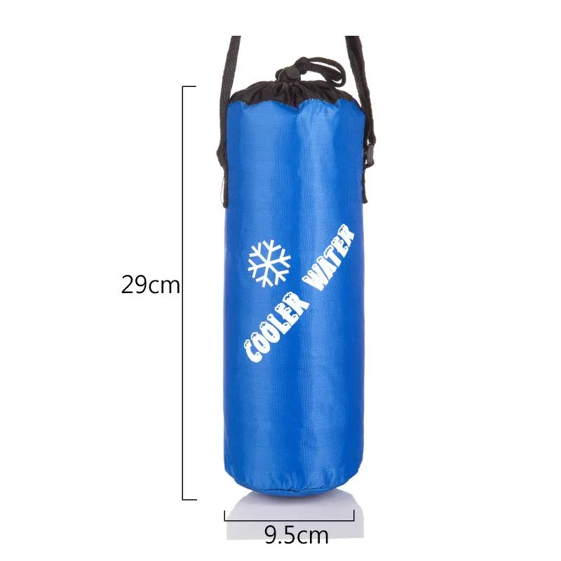 Blue Cooler Water Большая крышка для бутылки с водой, сумка с ремешком, Неопреновая, для улицы, военная бутылка для воды, переноска, изолированная сумка, сумка, держатель, ремешок, черный - Цвет: Blue Cooler Water