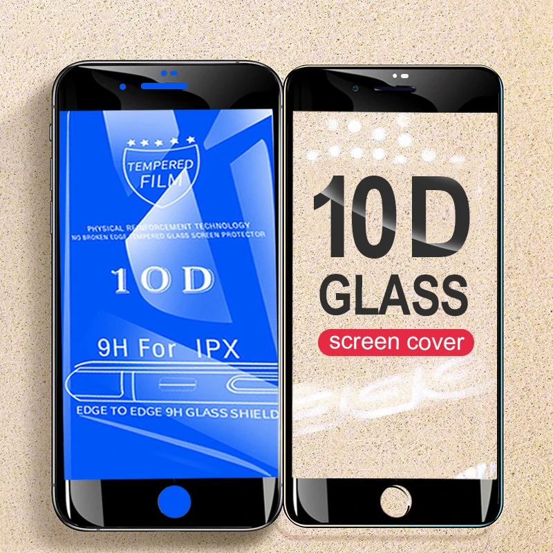 10D полное Защитное стекло для IPhone 6 6s 8 7 Plus закаленное крышка айфон плюс защита