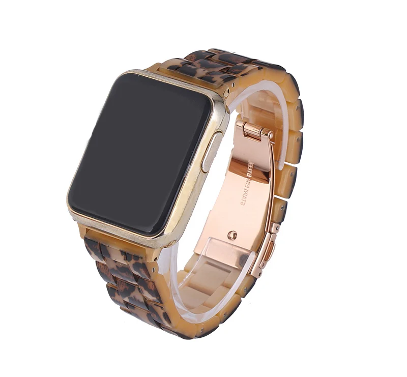 Mdnen имитация Керамика ремешок для наручных часов APPLE Watch, версии 3, 2, 1, 42 мм 38 мм и нержавеющая сталь металлический корпус наручных часов Iwatch, браслет на запястье смола ремень аксессуары для часов Ремешок для часов