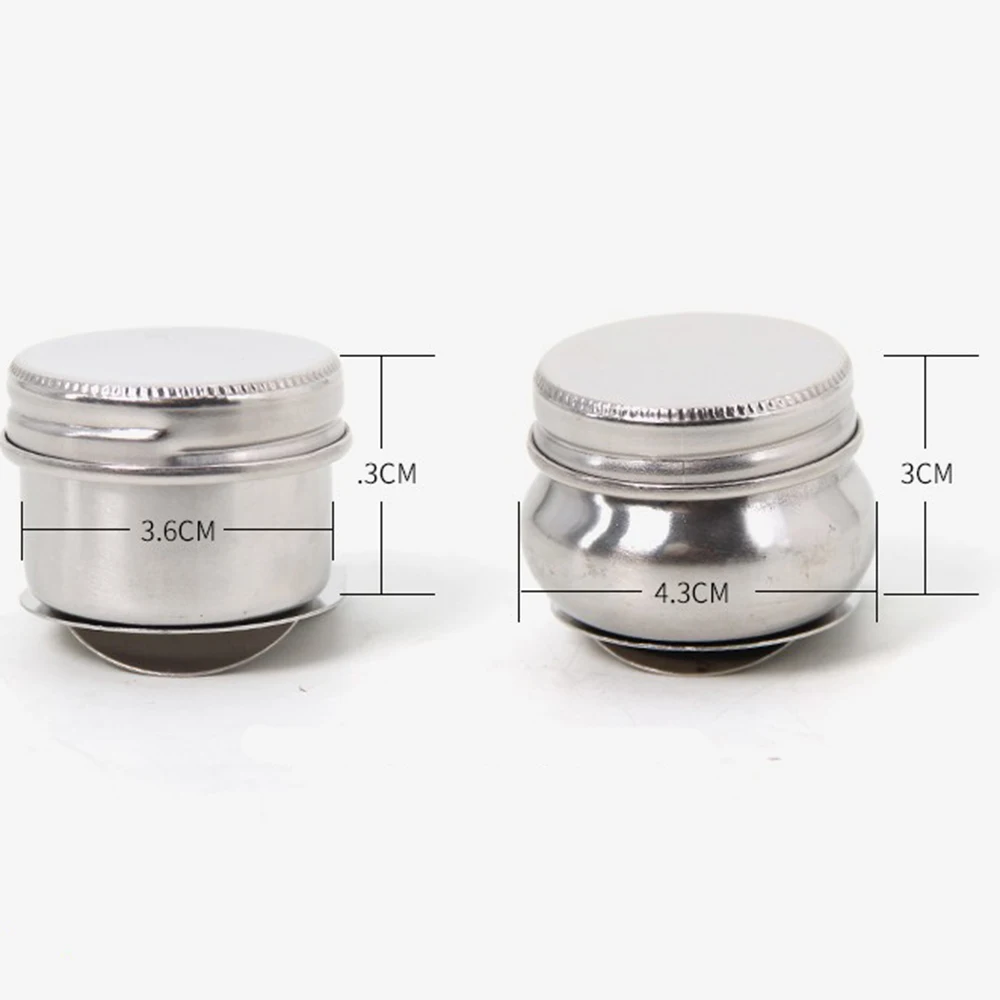 1Piece Stainless Steel Oil Palette Single Double Hole Dipper Painting Pot Art Supplies | Канцтовары для офиса и дома